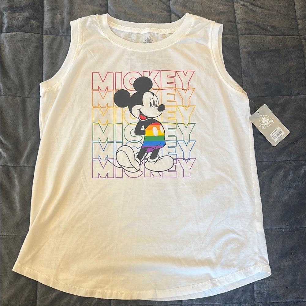 Disney White Mickey Mouse Tank Top